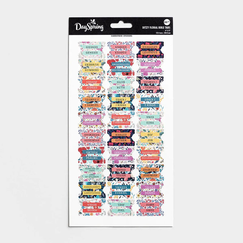 Bible Indexing Tabs, Ditzy Floral Pattern