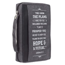 I Know the Plans Value Bible Cover, Gray, Large