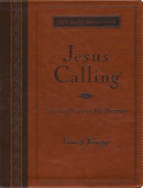 Jesus Calling, Large Print, Deluxe Edition - Imitation Leather, Amber
