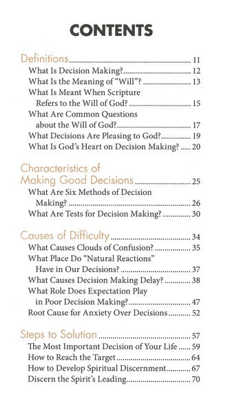 Decision Making: Discerning The Will Of God