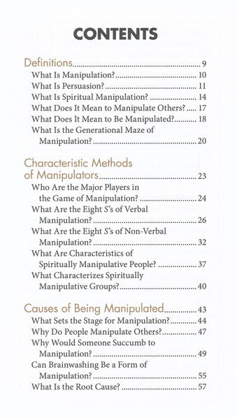 Manipulation: Cutting The Strings Of Control