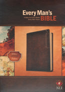 NLT Every Mans Bible Deluxe Explorer Edition, Dark Brown