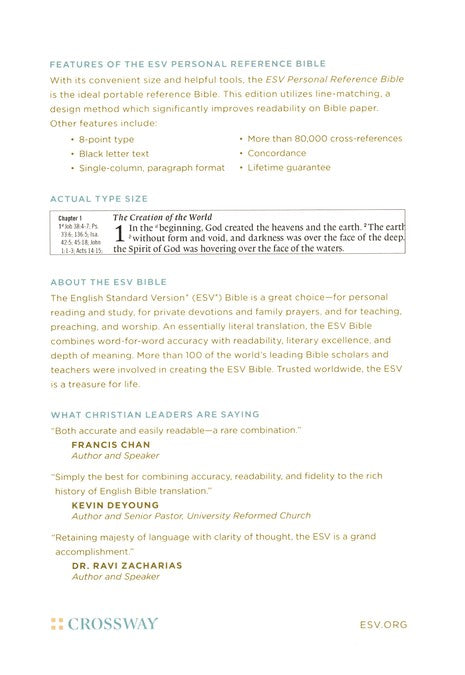 ESV Personal Reference Bible