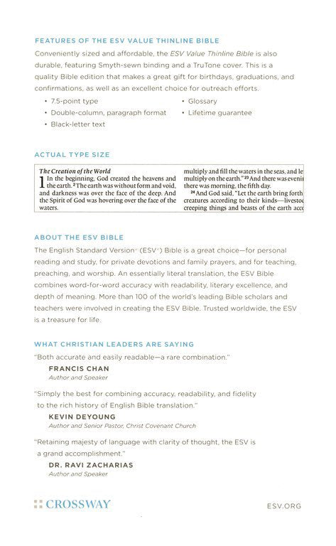 ESV Value Thinline Bible