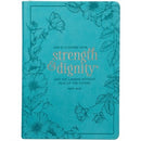 She Is Clothed With Strength And Dignity Zipper Journal, Teal