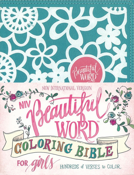 NIV Beautiful Word Coloring Bible for Girls Teal