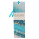The LORD Will Be With You Bluel Marbled Premium Bookmark - Joshua 1:9 FBM009