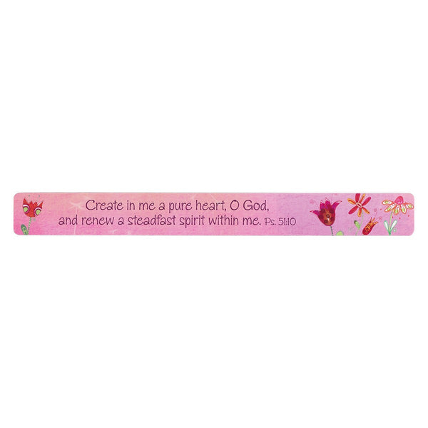 Pure Heart Pink Magnetic Strip- Psalm 51:10