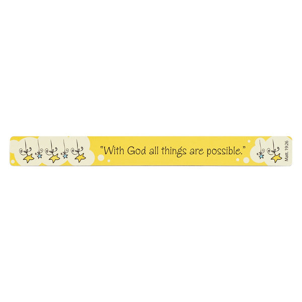 All Things are Possible Yellow Magnetic Strip - Matthew 19:26 MS110